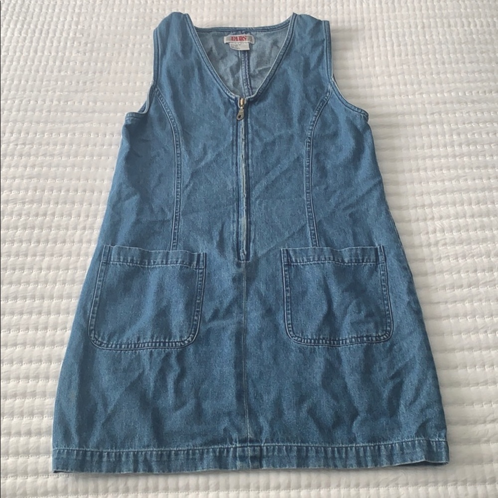 Vintage Denim Zip Up Dress (Worn Once)
